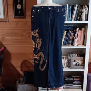 Lauren Jeans Co, Ralph Lauren Golden Dragon wide leg jeans